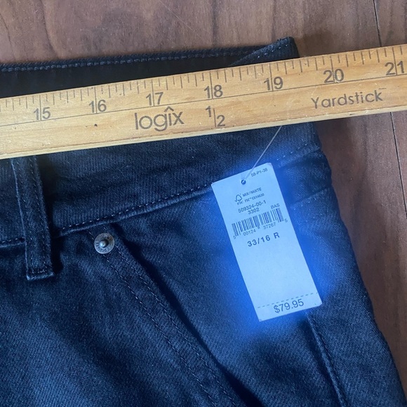 Gap Baggy Mid Rise Jeans Black Wide Leg Size 33/16 Regular NWT Tencel Lyocell - Picture 4 of 12